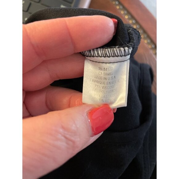 Diane Von Furstenburg Black Racerback Fitted Mini Dress Sz 10 - Picture 11 of 11